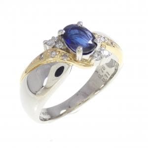 PT900/K18YG サファイヤ リング 0.78CT