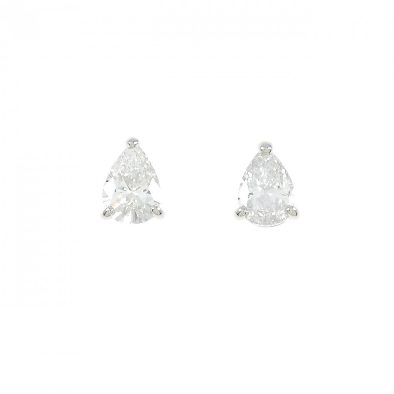 [Remake] PT/ST Diamond Earrings 0.425CT 0.525CT F SI1 Pear Shape