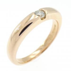 K18PG ソリティア ダイヤモンド リング 0.09CT