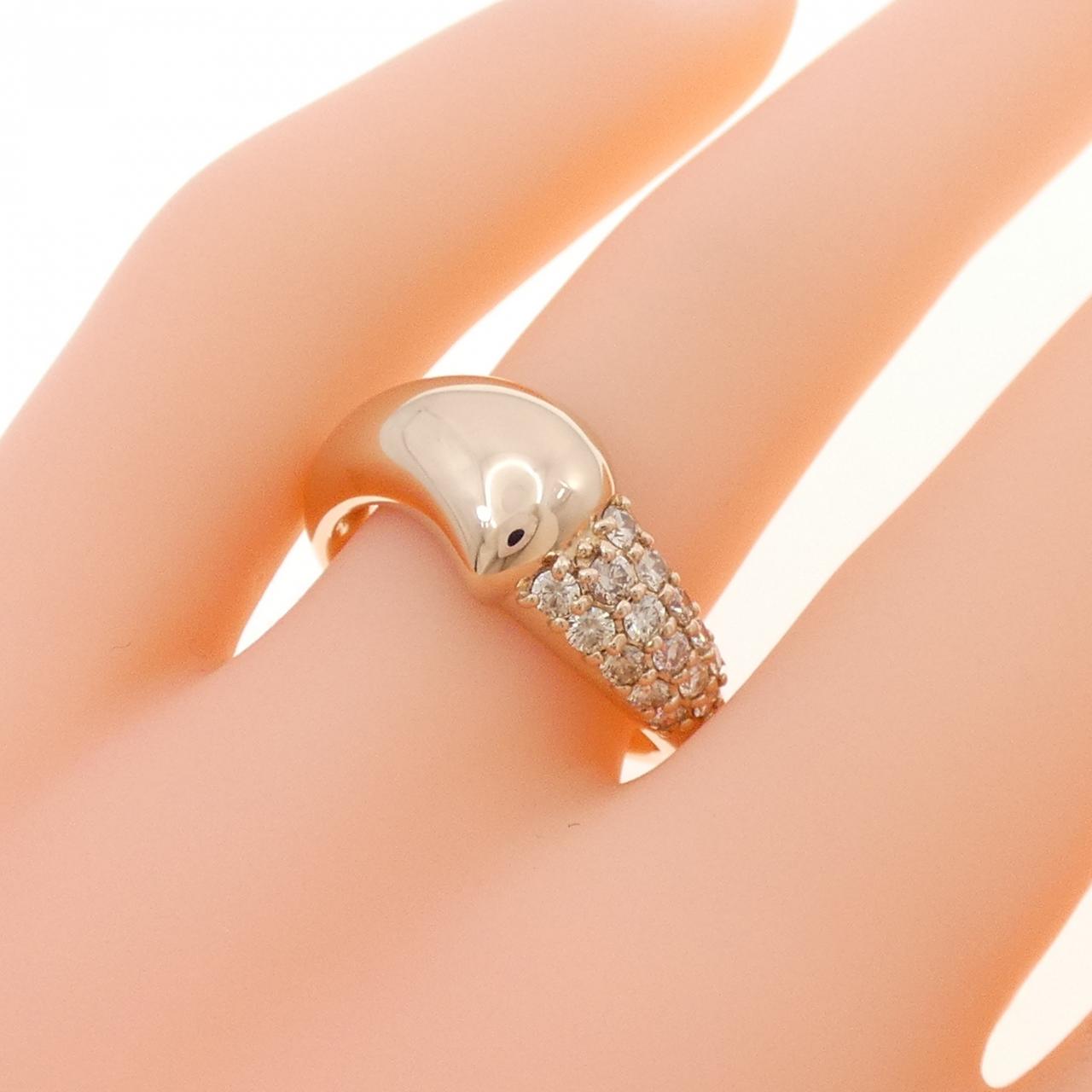 K18PG ダイヤモンド リング 0.35CT