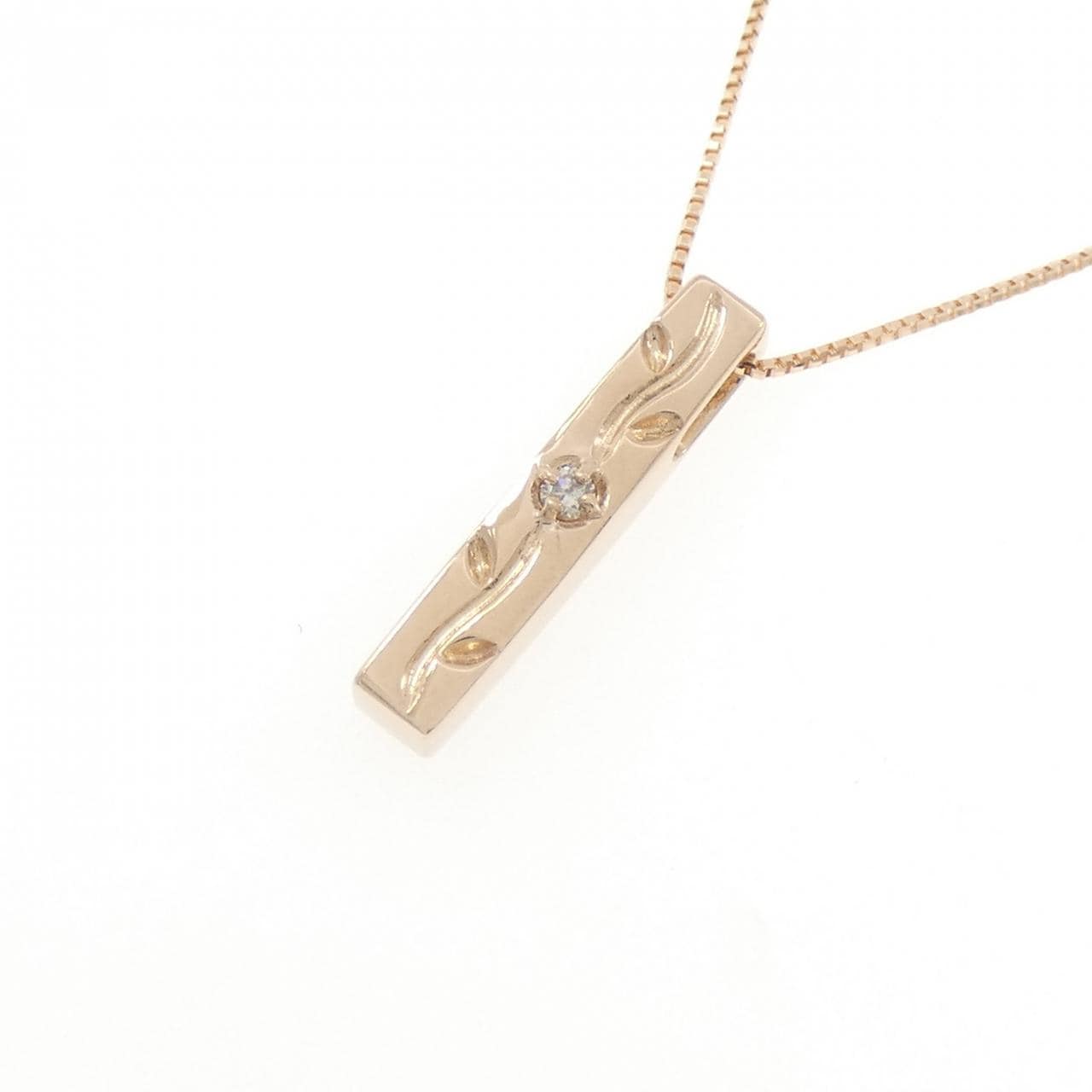 K18PG ダイヤモンド ネックレス 0.02CT