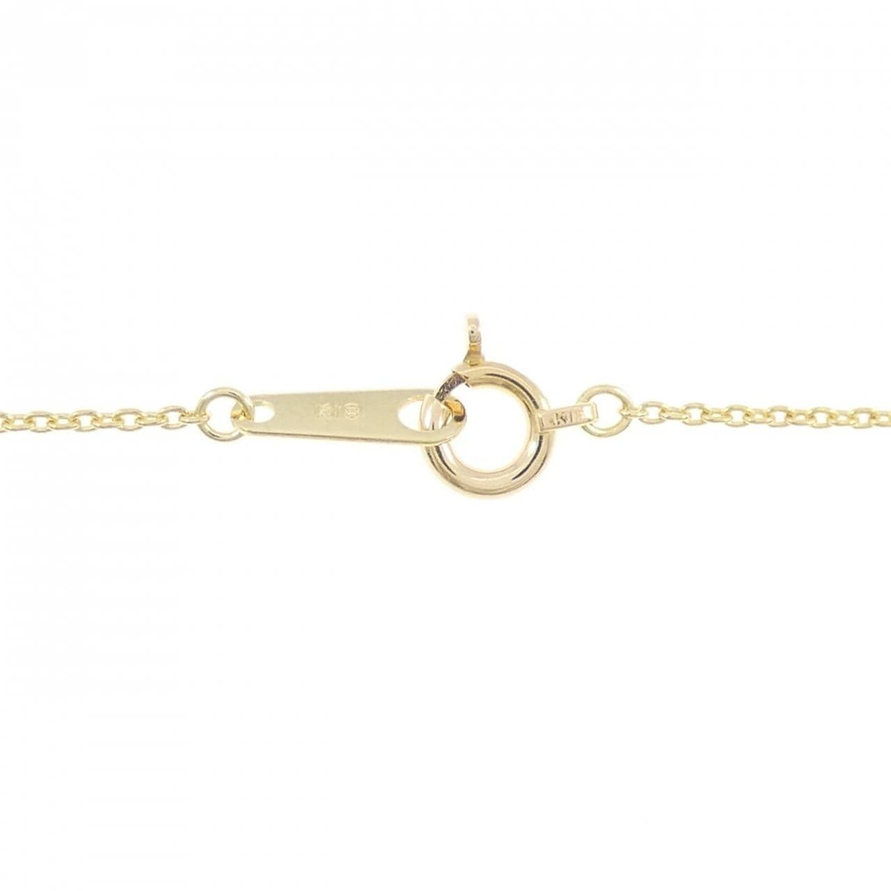18KYG/K18YG ソリティア ダイヤモンド ネックレス 0.24CT