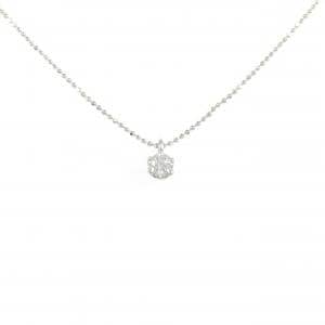K18WG ソリティア ダイヤモンド ネックレス 0.10CT