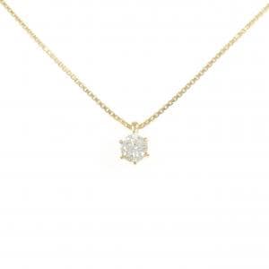 K18YG ソリティア ダイヤモンド ネックレス 0.46CT