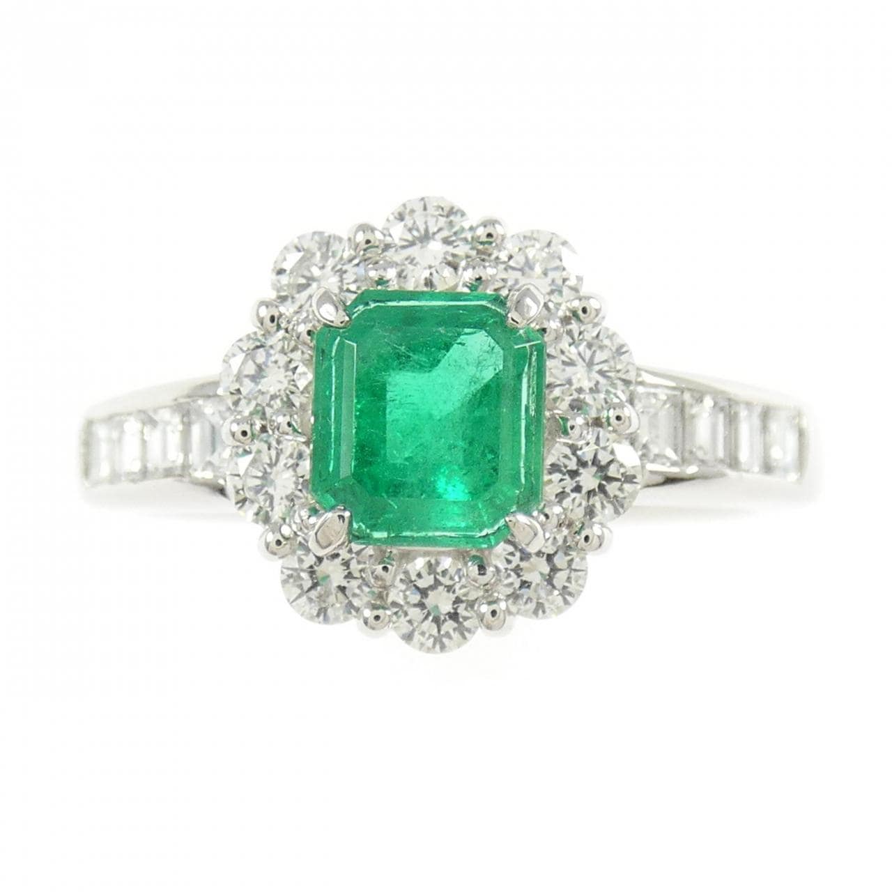 PT900 エメラルド リング 0.65CT