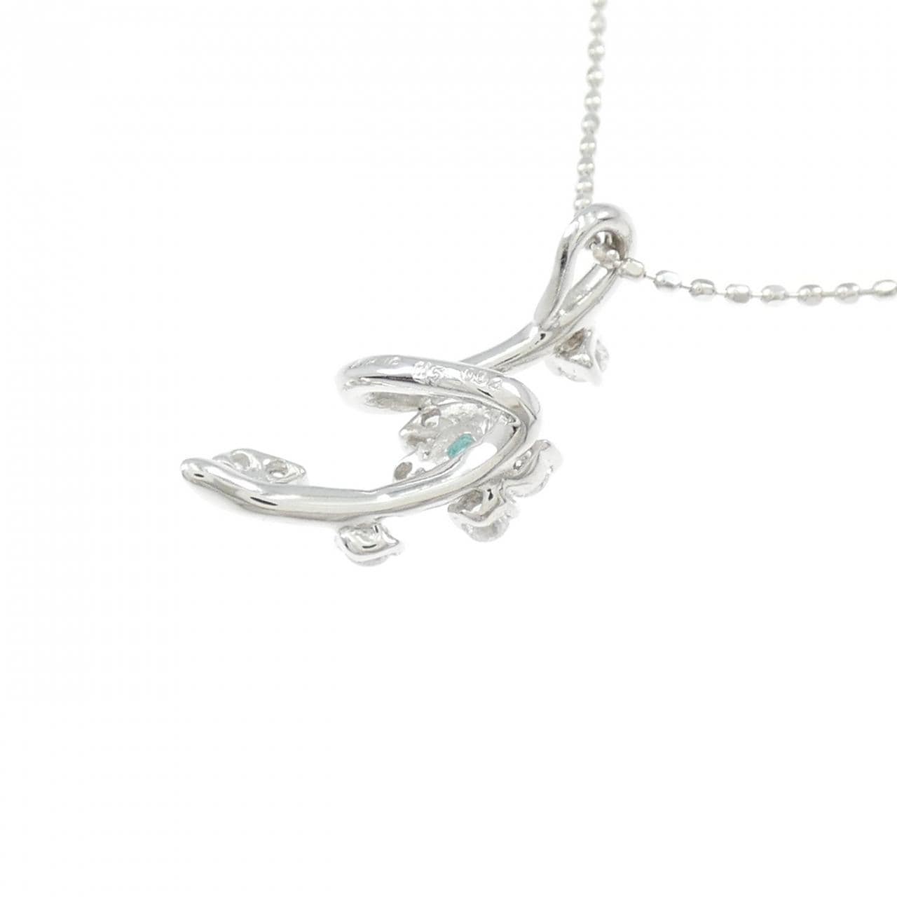 K18WG トルマリン ネックレス 0.04CT