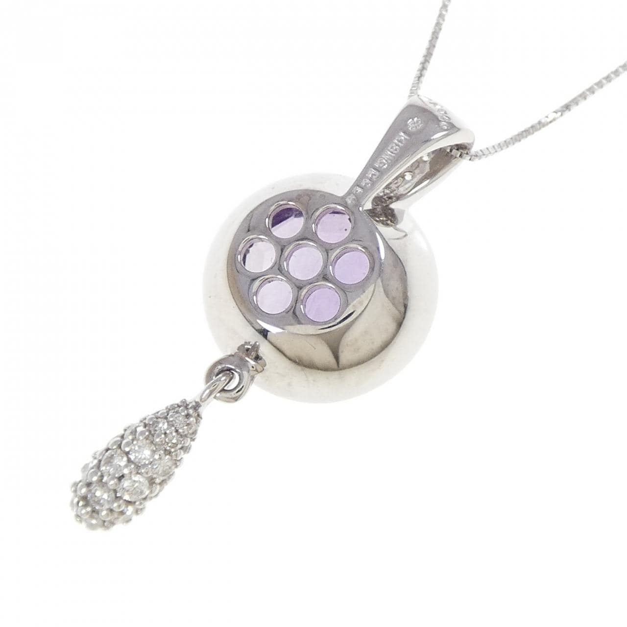 K18WG アメジスト ネックレス 5.40CT