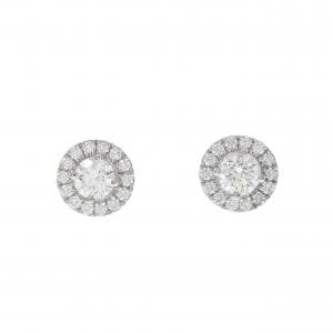 PT900 ダイヤモンド ピアス 0.291CT 0.298CT F-H SI2 VG
