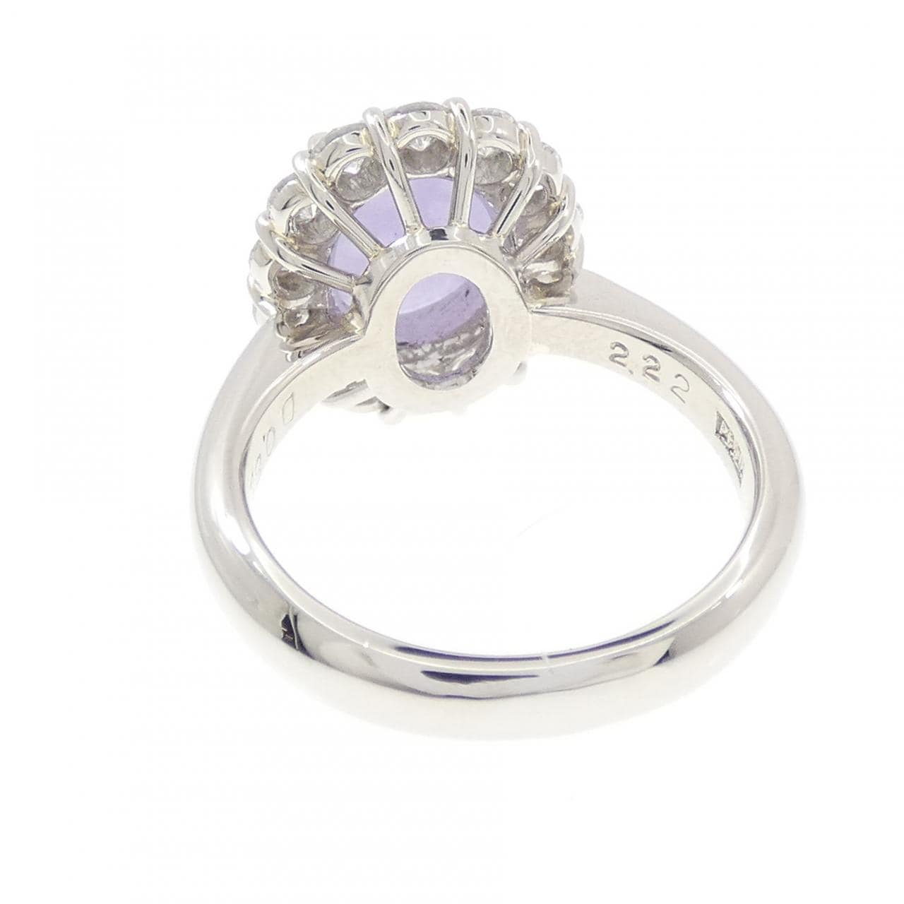 PT900 ラベンダーヒスイ リング 2.22CT