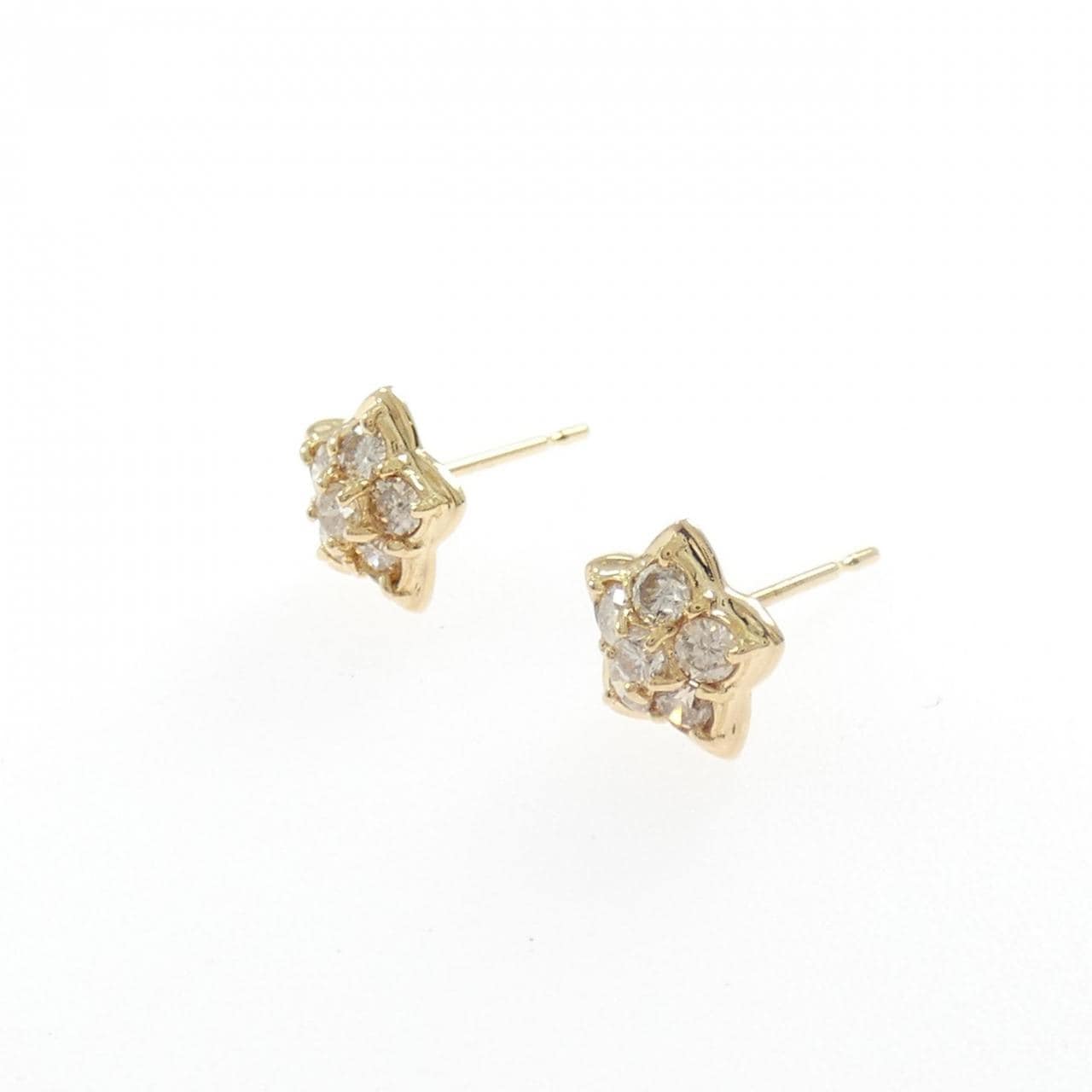 K18YG スター ダイヤモンド ピアス 0.50CT