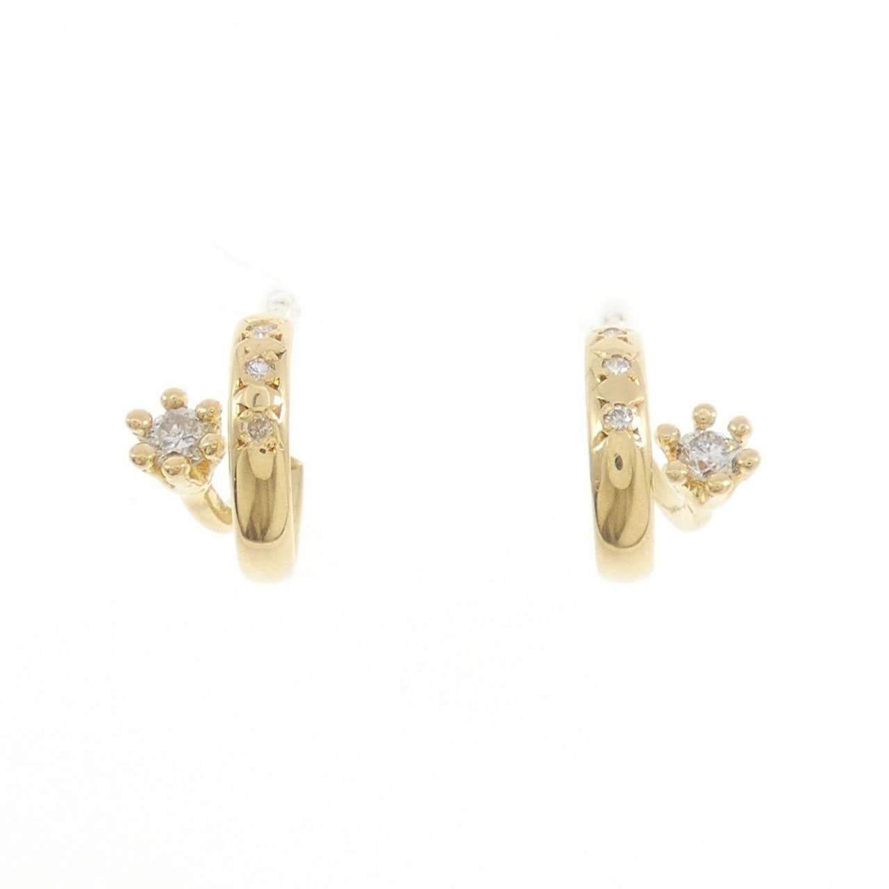 K18YG ダイヤモンド ピアス 0.19CT