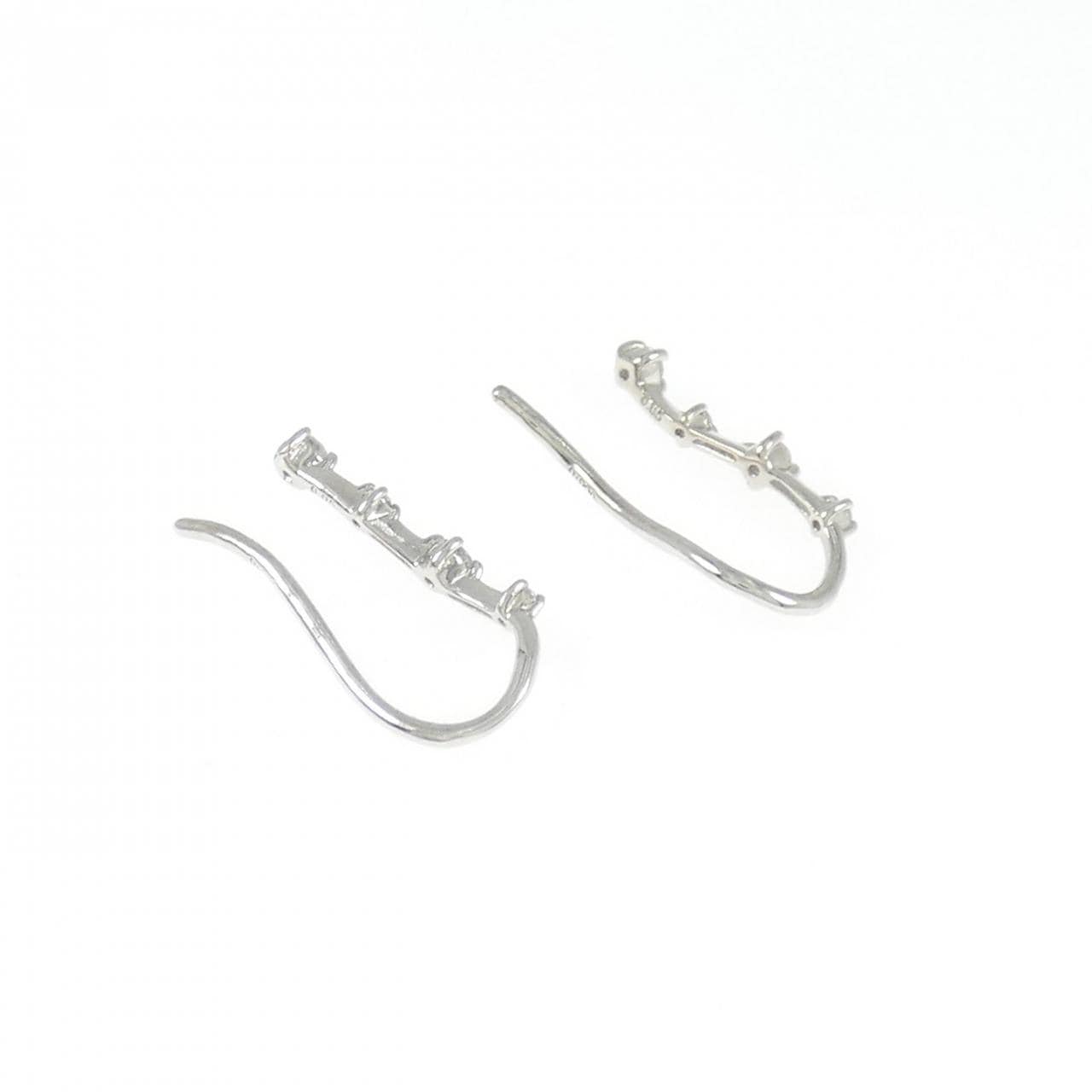 PT900 ダイヤモンド ピアス 0.10CT