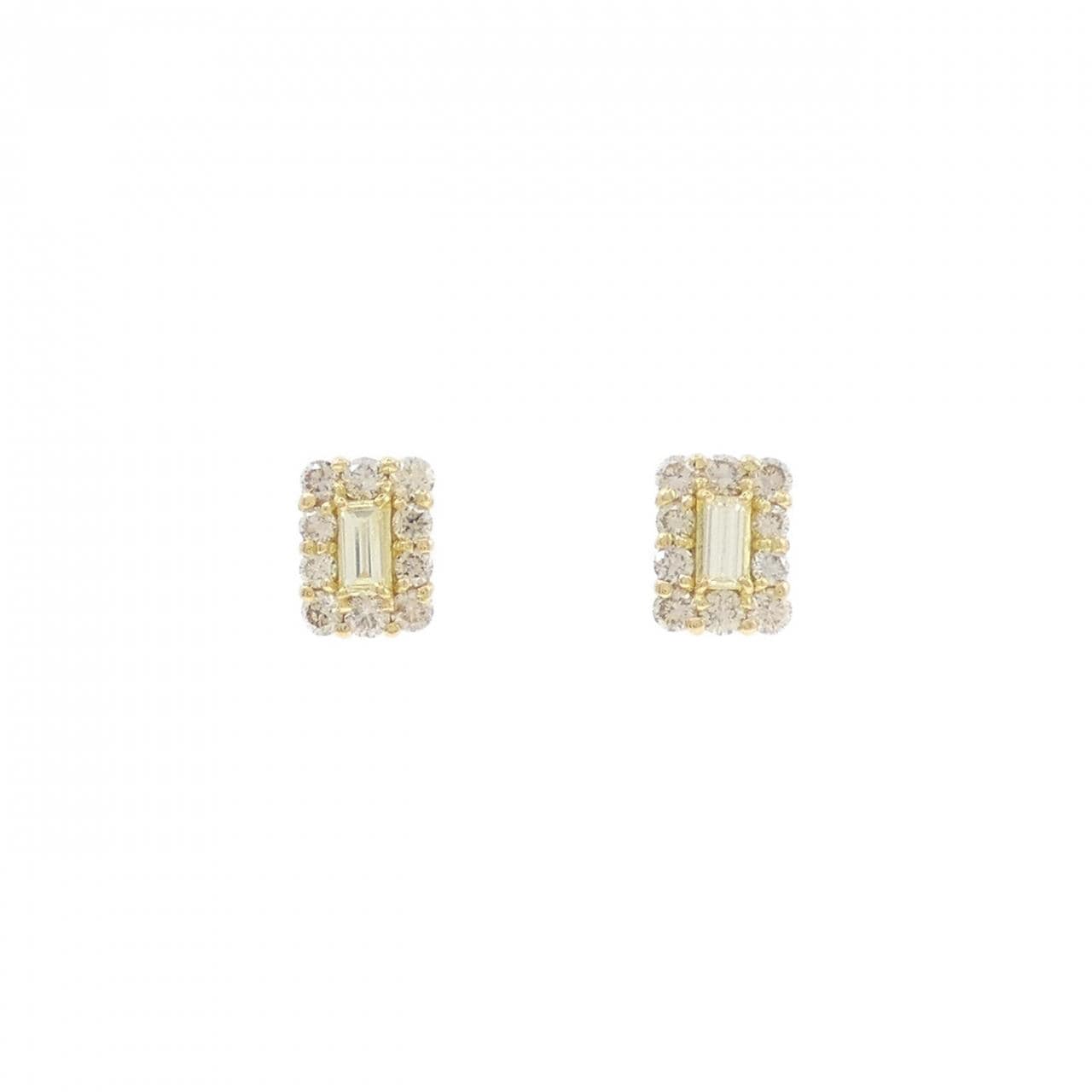 [BRAND NEW] K18YG Diamond earrings 0.60CT