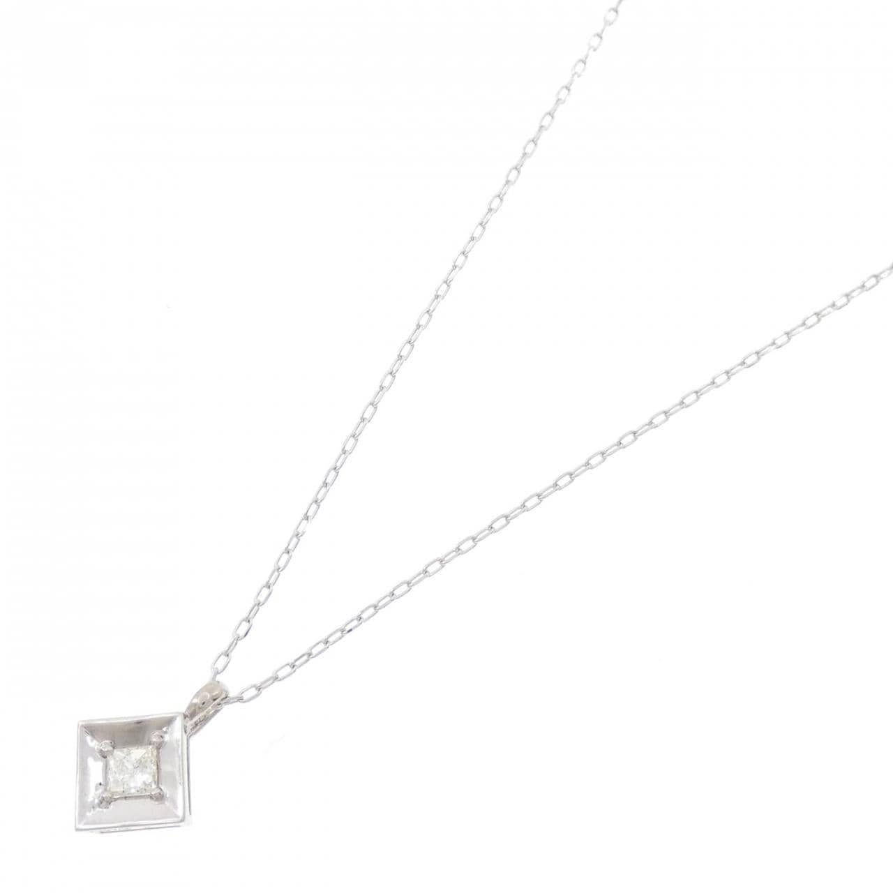K18WG ダイヤモンド ネックレス 0.15CT