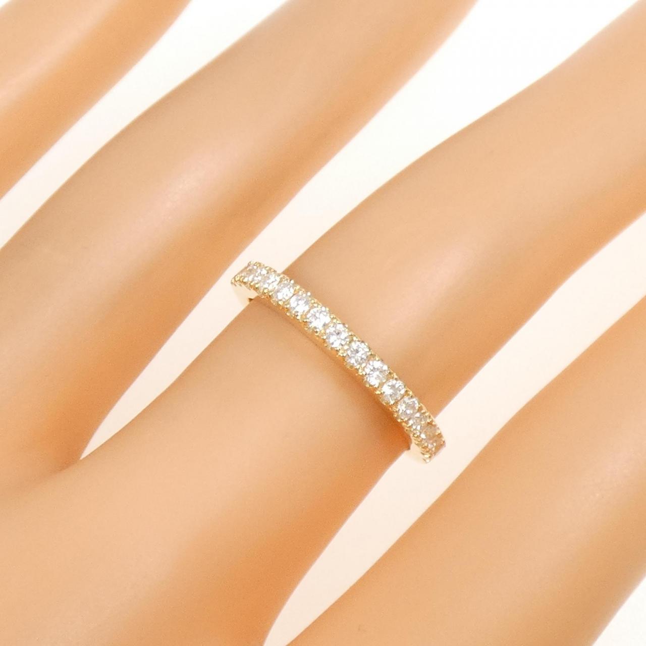 【リメイク】K18YG ハーフエタニティ ダイヤモンド リング 0.32CT