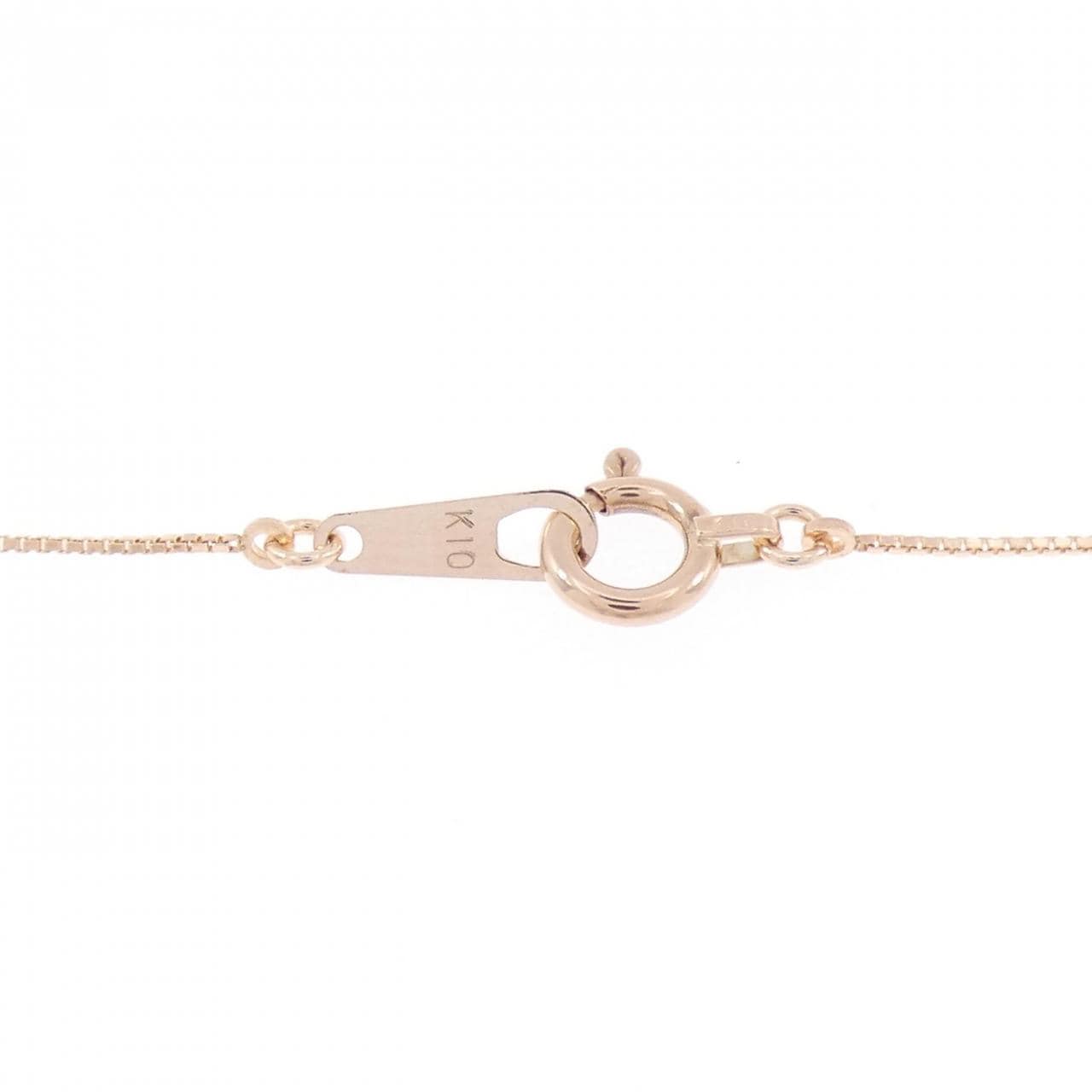 K18PG/K10PG クロス ピンクダイヤモンド ネックレス 0.10CT