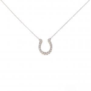 K18PG ホースシュー ダイヤモンド ネックレス 0.30CT