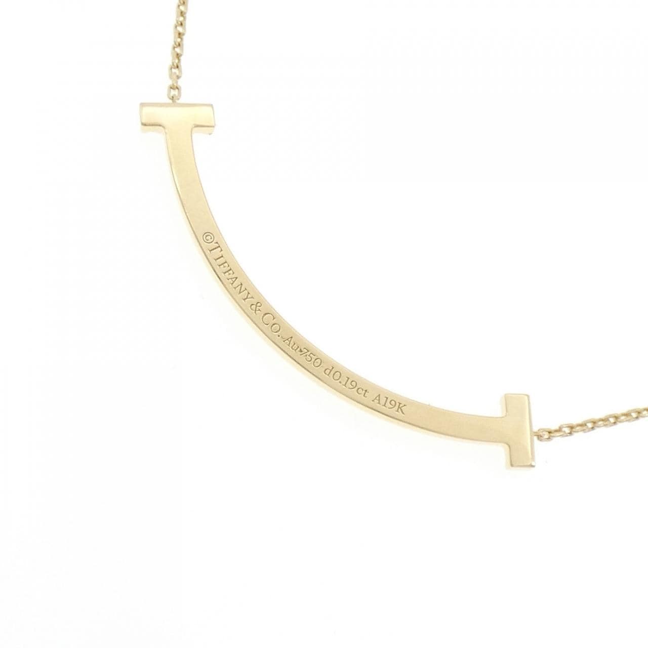 ティファニー Tスマイル ミディアム ネックレス 0.19CT