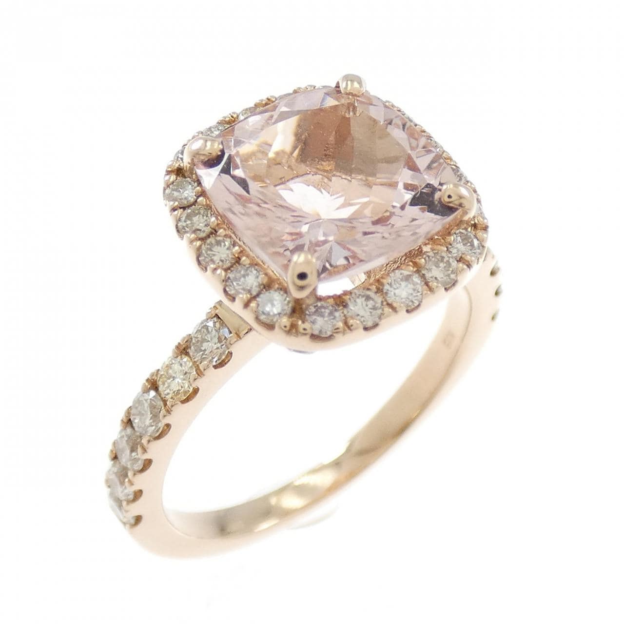 K18PG モルガナイト リング 1.95CT