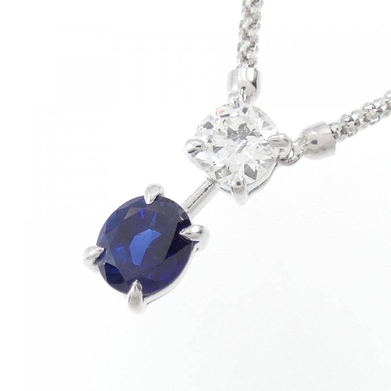 K18WG sapphire necklace 0.78CT
