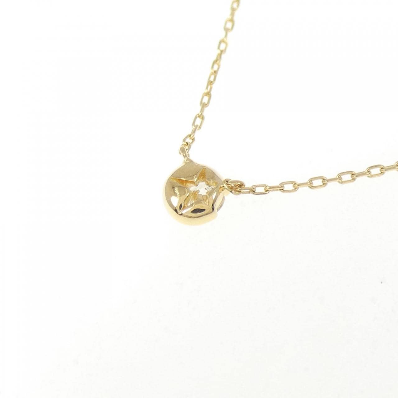 スタージュエリー ムーンセッティング ネックレス 0.04CT