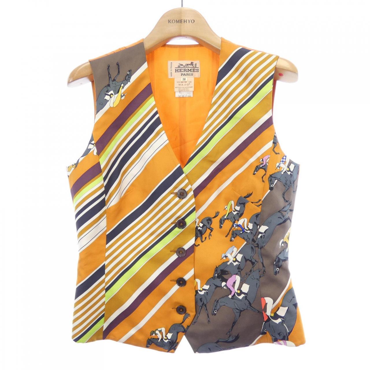 【ヴィンテージ】エルメス HERMES LES COURSES ツイルレーヌ. ベスト