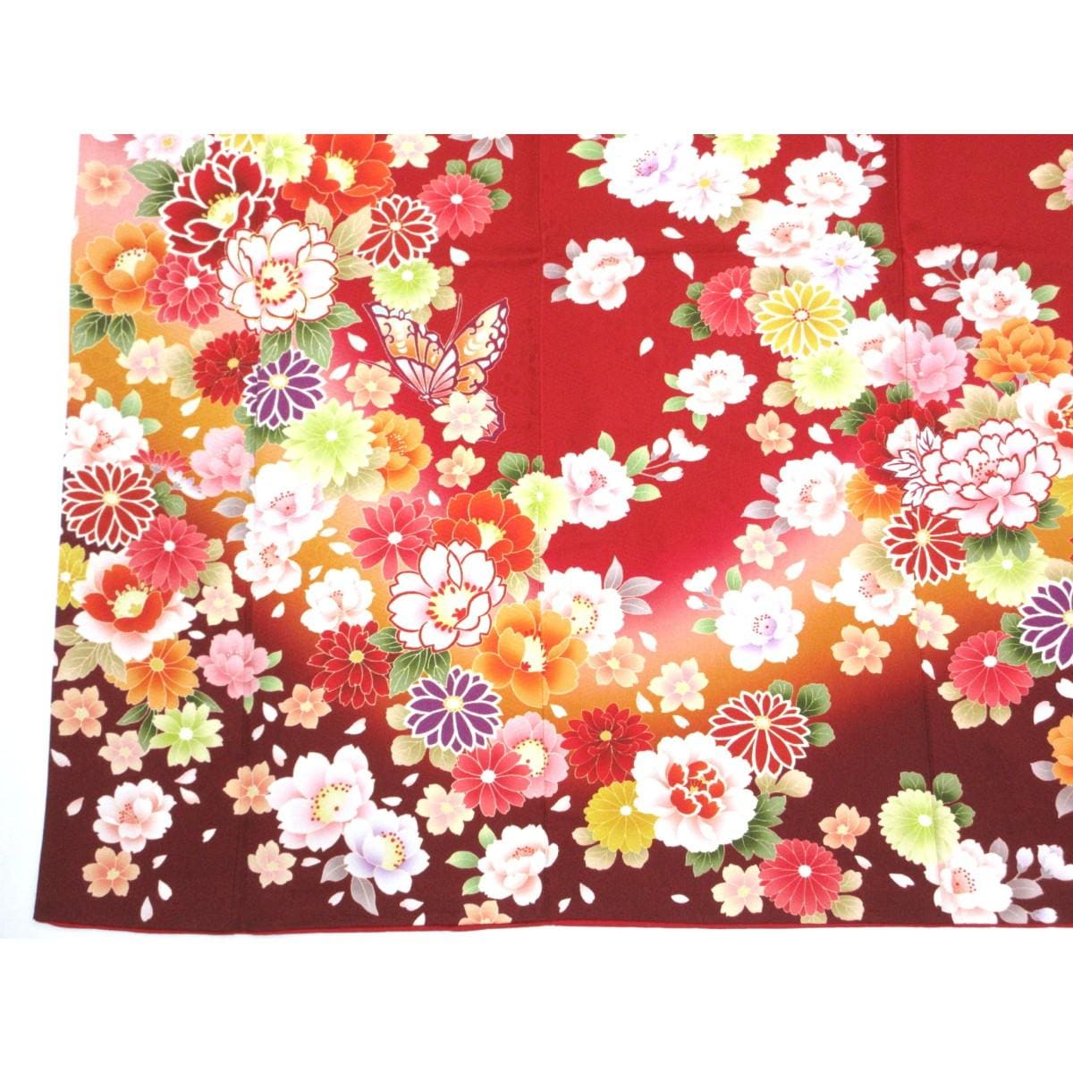 振袖　友禅加工　刺繍入り　ボカシ染