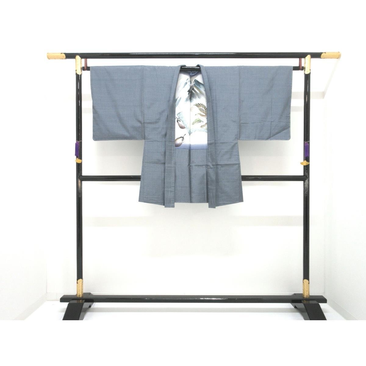 【未使用品】男物　きもの・羽織　２点セット【横双大島紬】