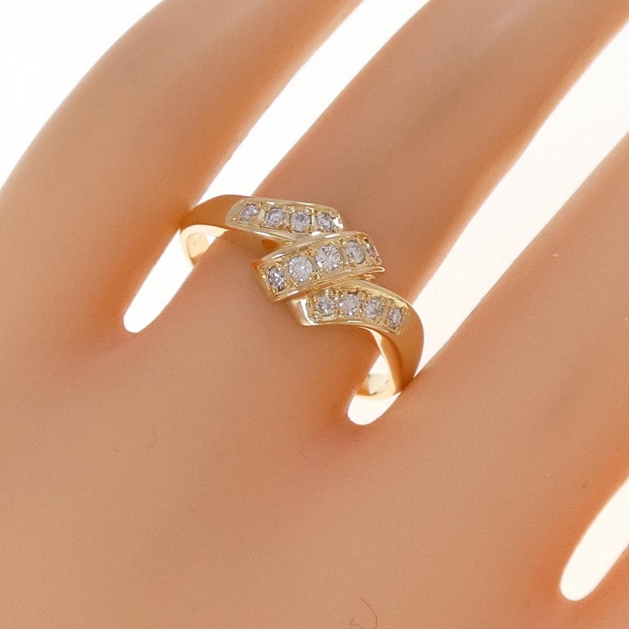 K18YG ダイヤモンド リング 0.20CT