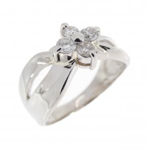 PT900 フラワー ダイヤモンド リング 0.30CT