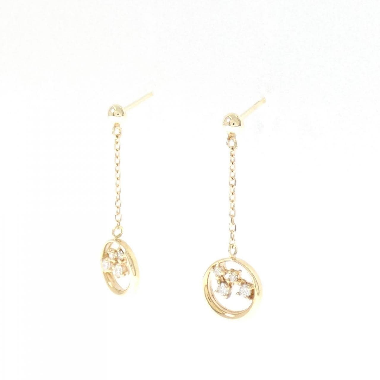 [BRAND NEW] K10YG Diamond earrings 0.06CT