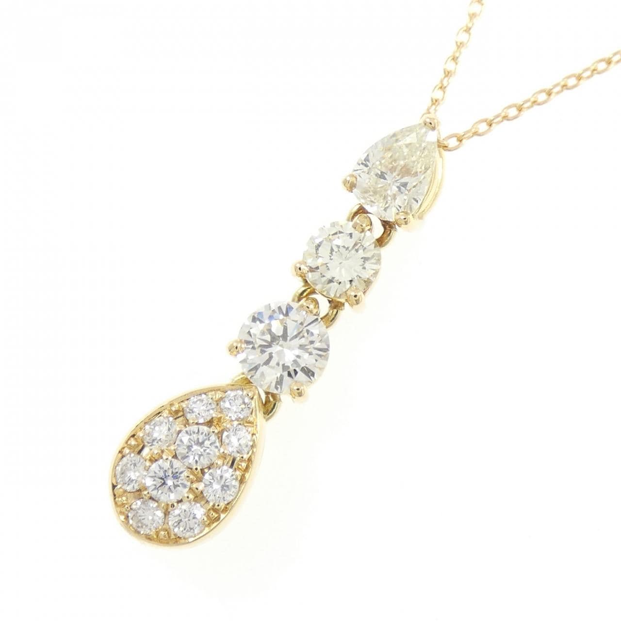 750YG/K18YG ダイヤモンド ネックレス 1.00CT