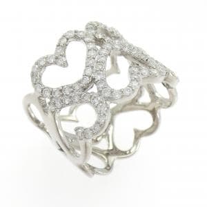 K18WG ハート ダイヤモンド リング 0.83CT