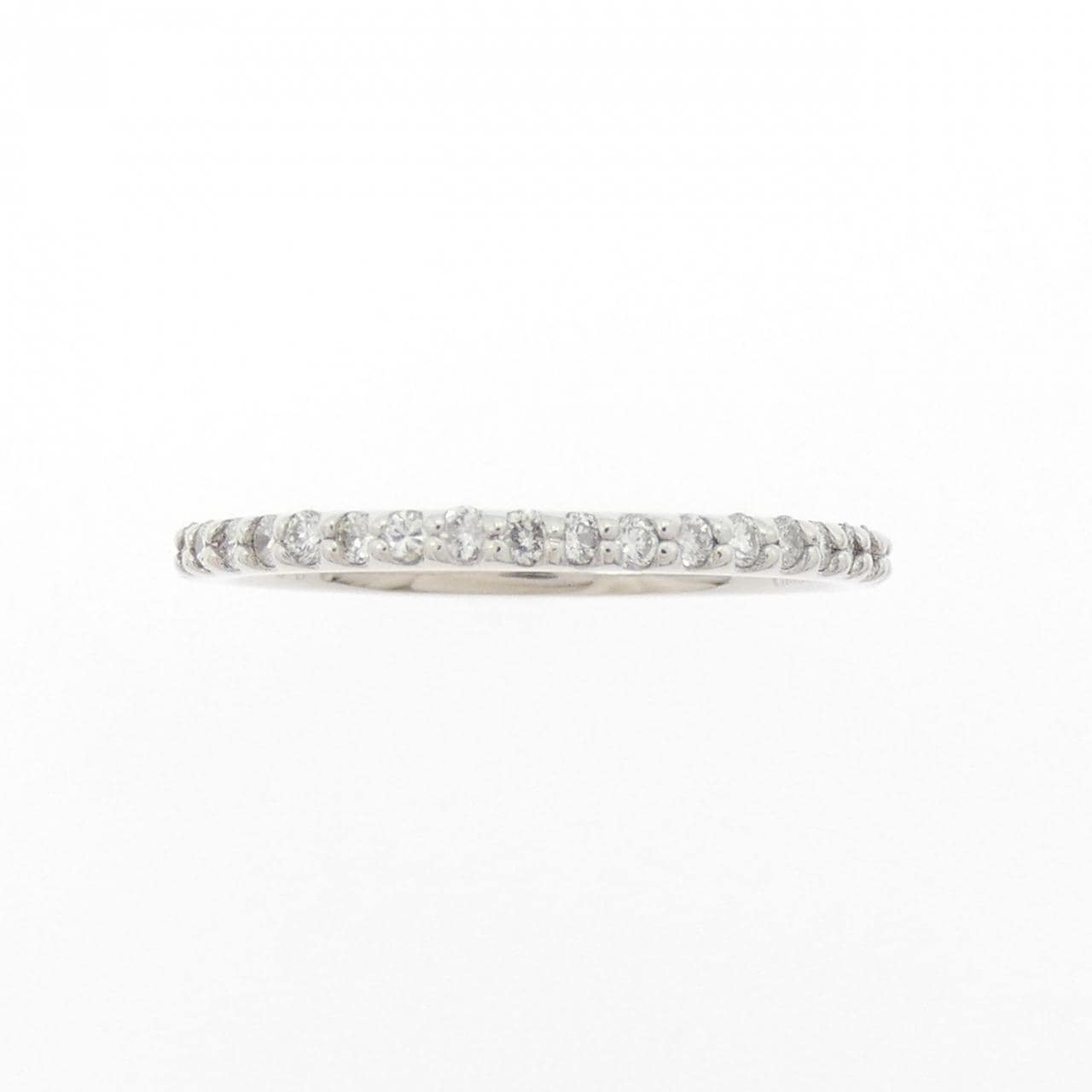 K18WG ハーフエタニティ ダイヤモンド リング 0.20CT