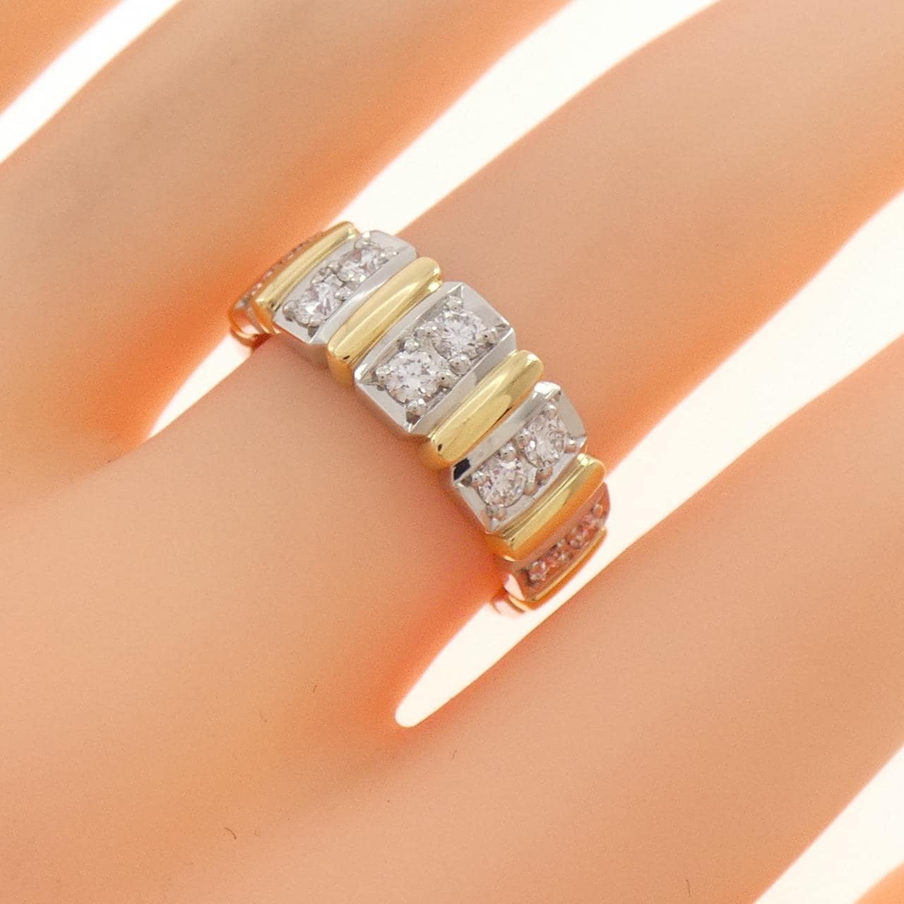 PT900/K18YG ダイヤモンド リング 0.51CT