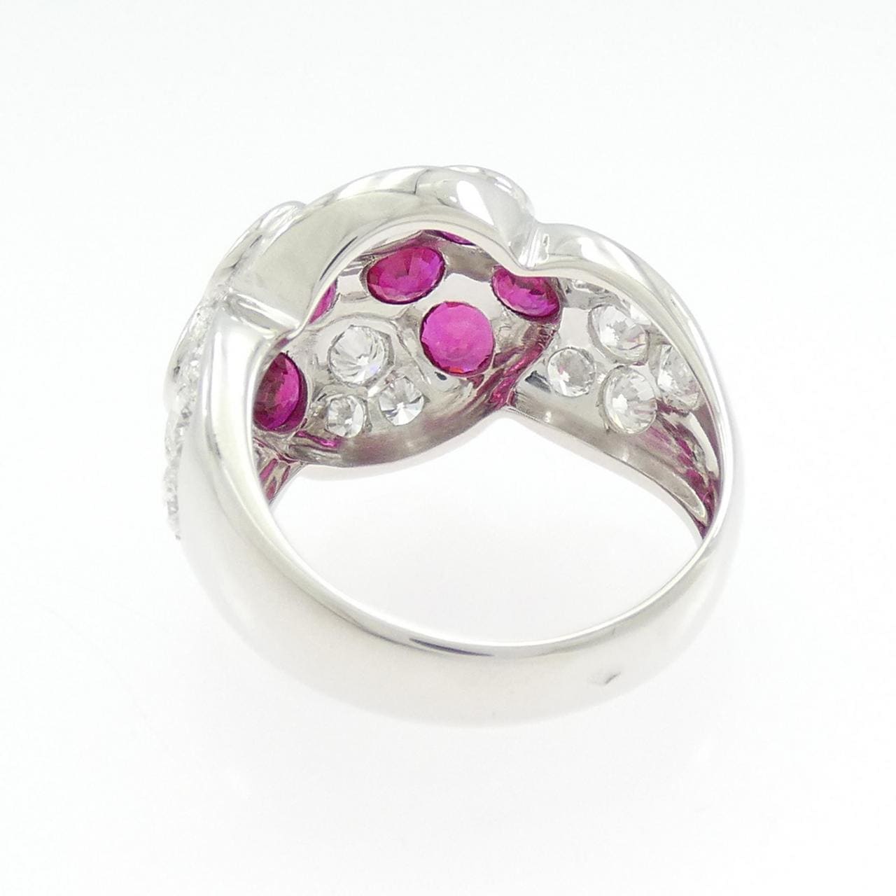 K18WG ルビー リング 2.49CT