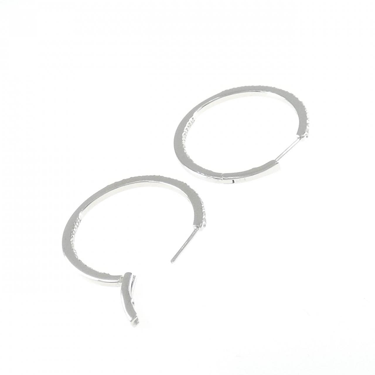 K18WG ダイヤモンド ピアス 0.60CT