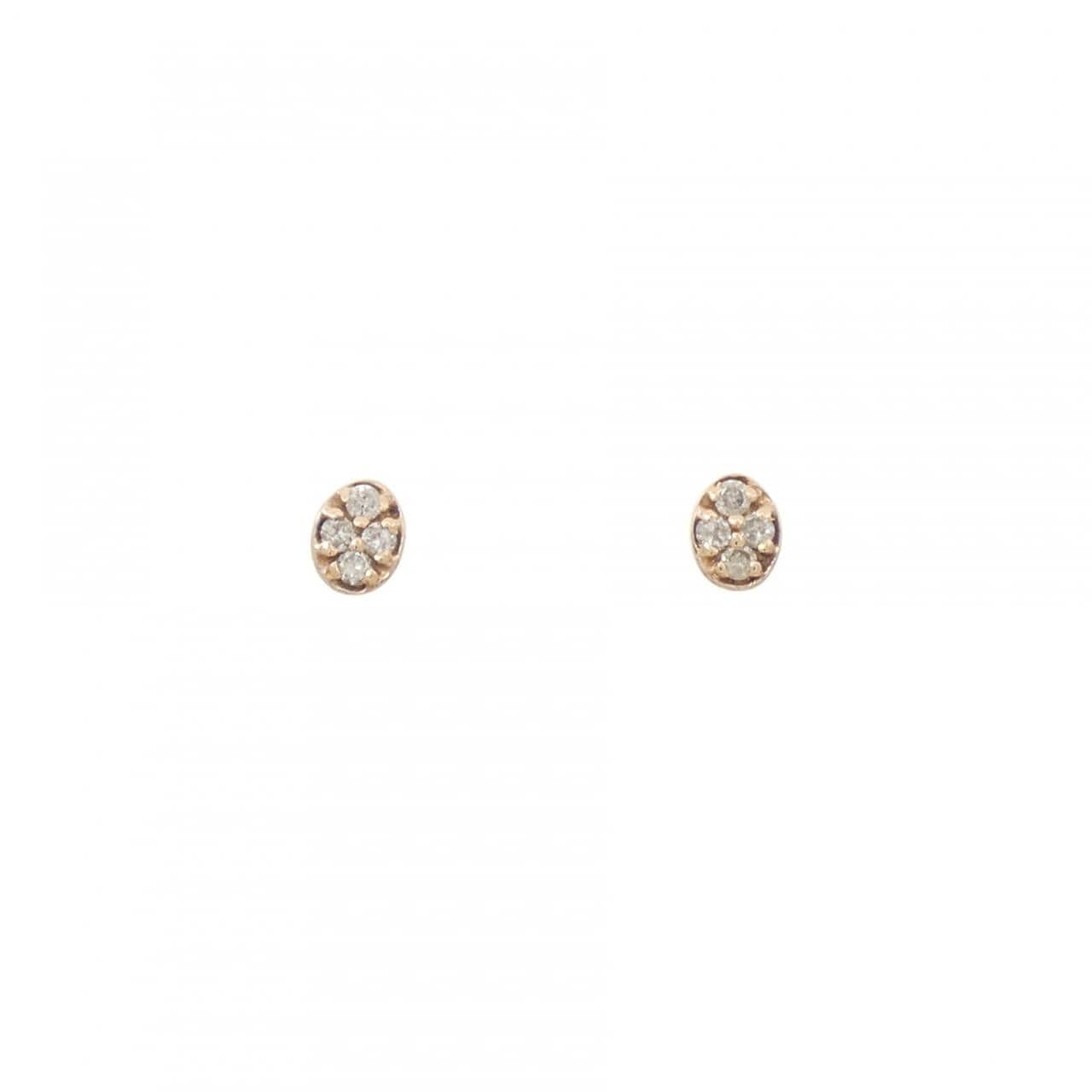 アガット ダイヤモンド ピアス 0.08CT