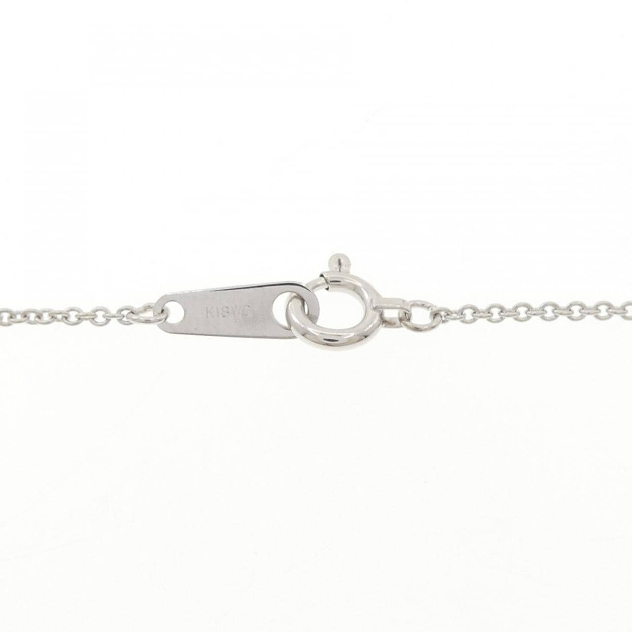 K18WG ハート パヴェ ダイヤモンド ネックレス 1.00CT