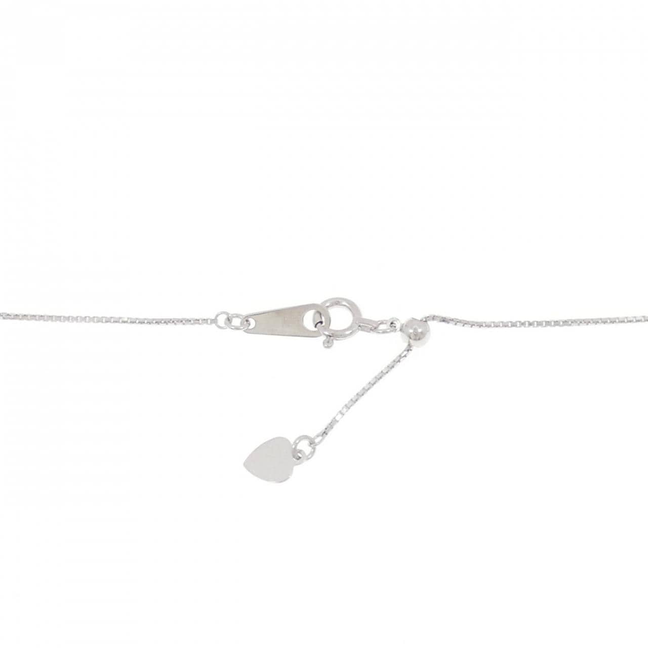 PT900/K18WG フラワー アレキサンドライト ネックレス 1.16CT