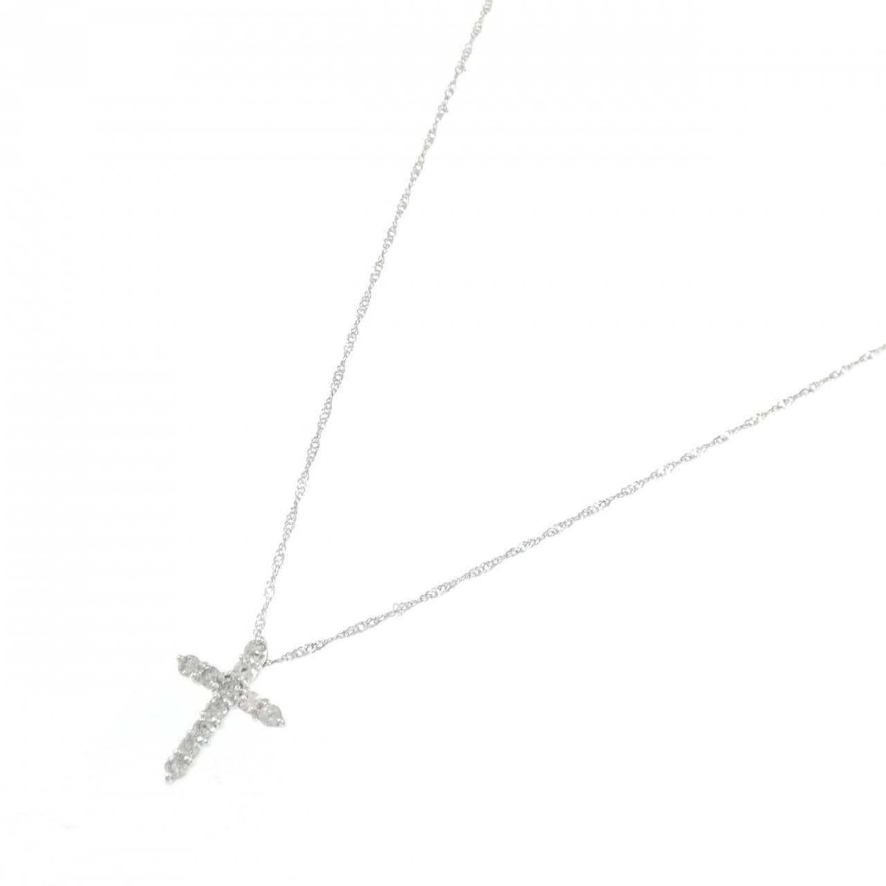 PT900/PT850 クロス ダイヤモンド ネックレス 0.2CT