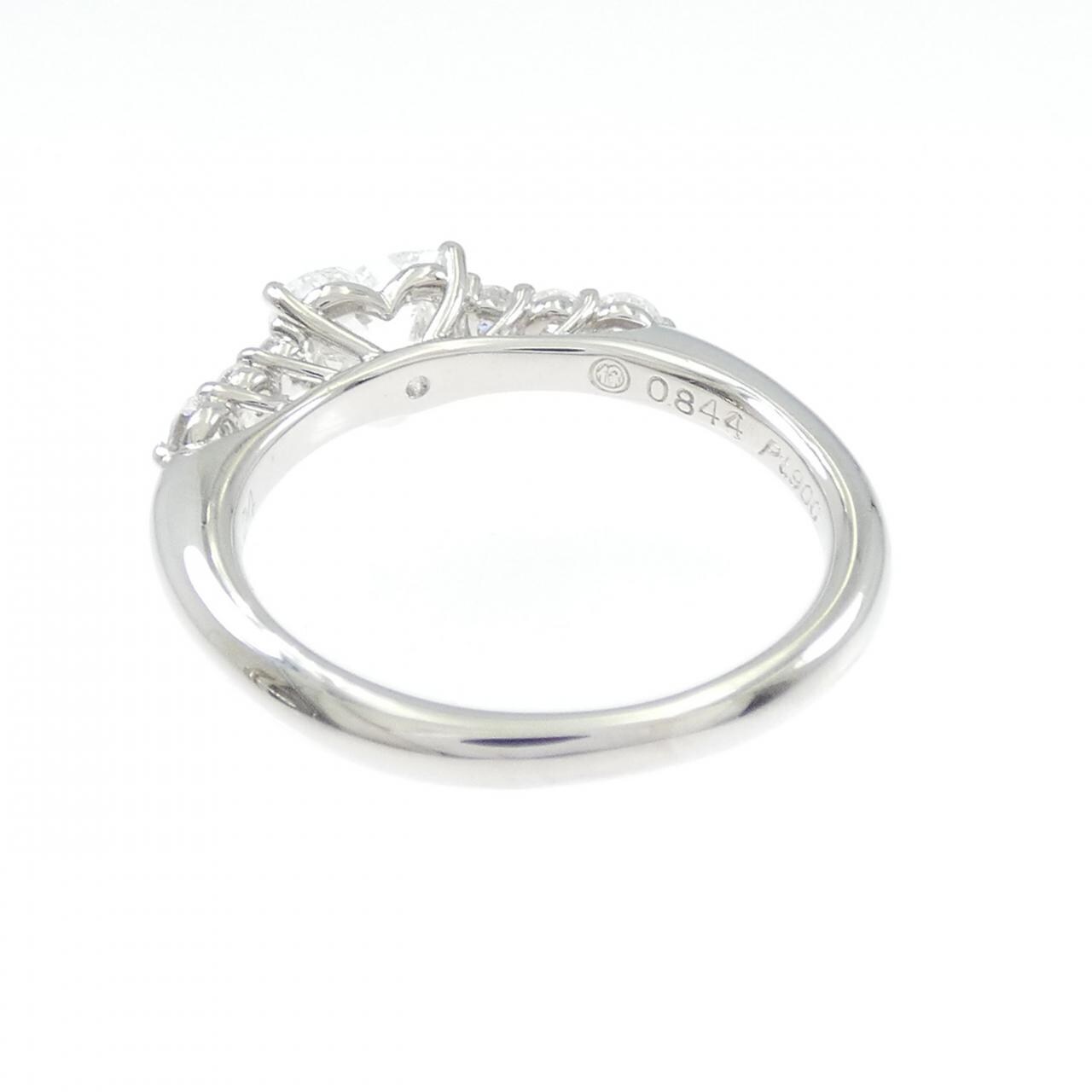 PT900 ダイヤモンド リング 0.844CT E SI2 ハートシェイプ