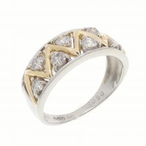 PT900/K18YG ダイヤモンド リング 0.50CT