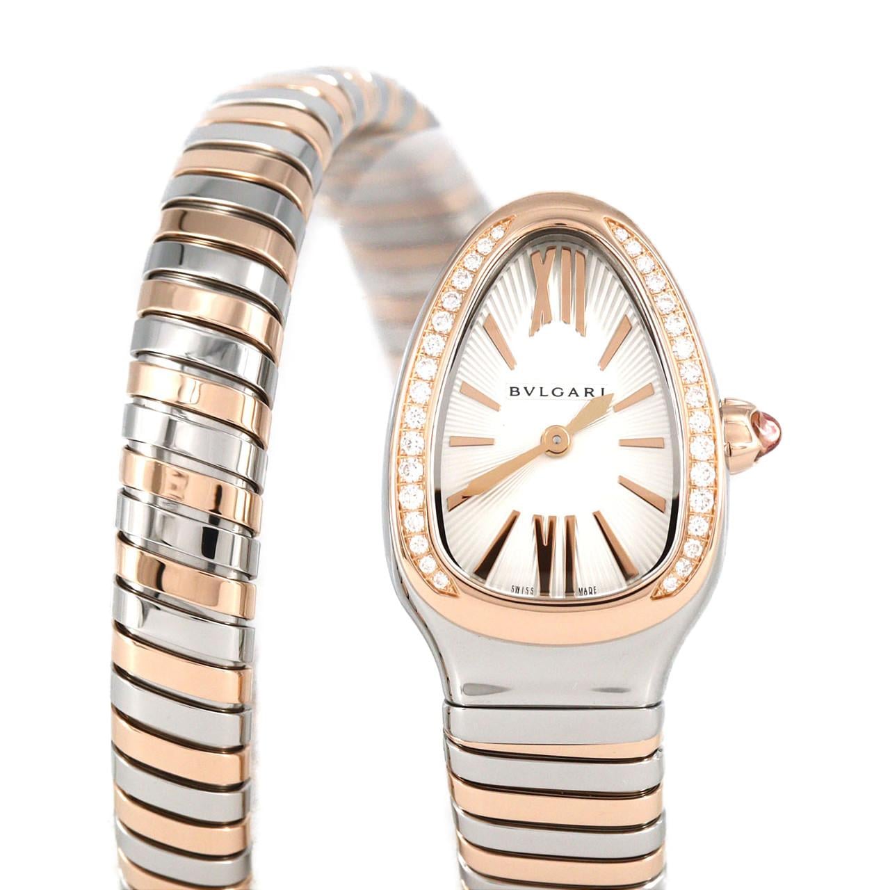 ブルガリ セルペンティトゥボガス PGコンビ/D Sサイズ SP27SPG/103131 SSxPG クォーツ