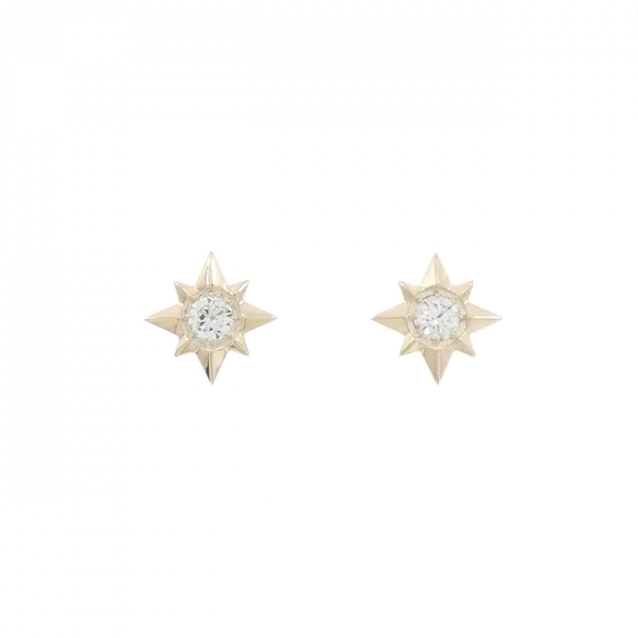 【リメイク】K10YG ダイヤモンド ピアス 0.14CT