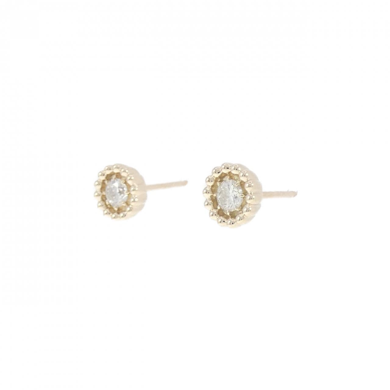 【リメイク】K10YG ダイヤモンド ピアス 0.14CT