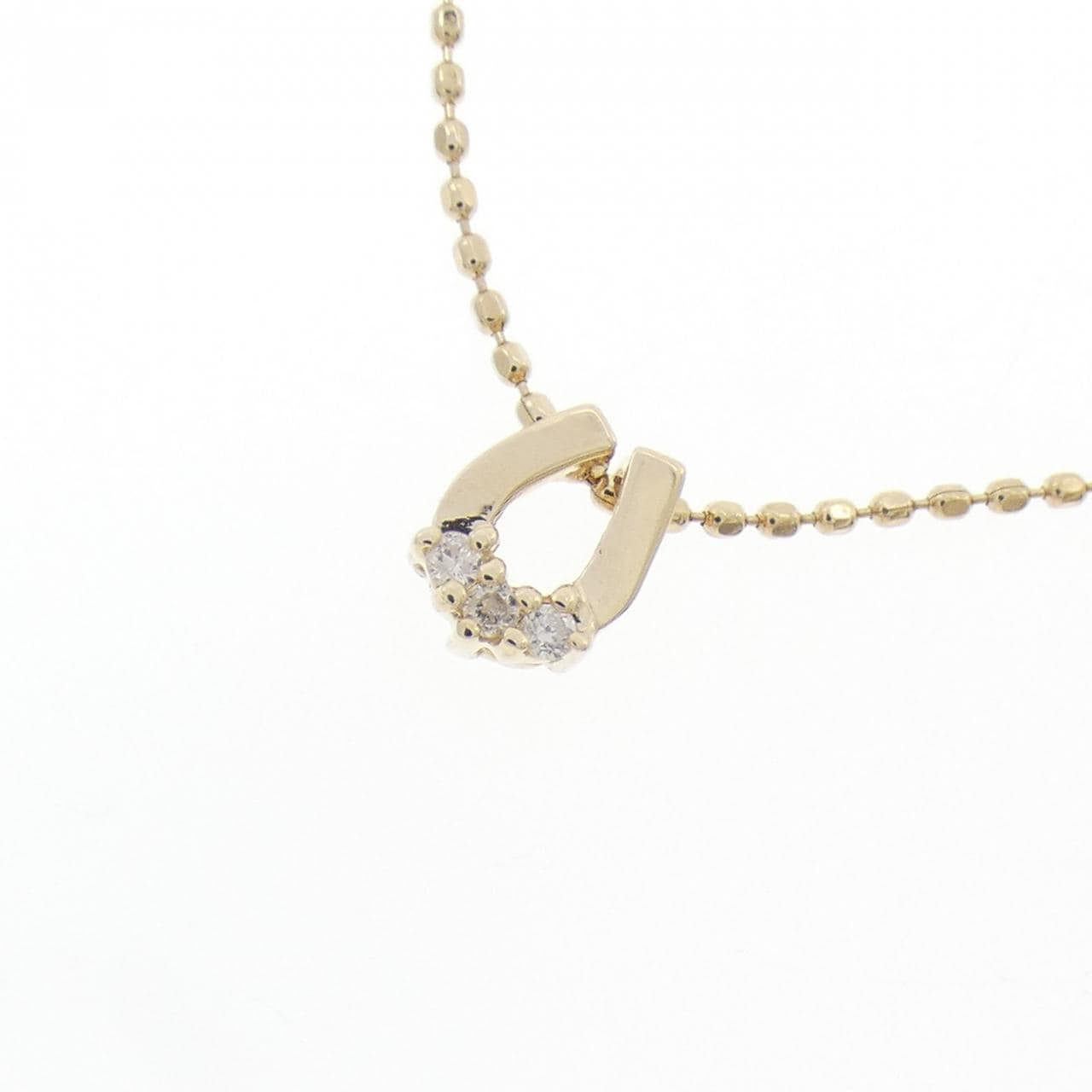 K10YG Horseshoe Diamond Necklace