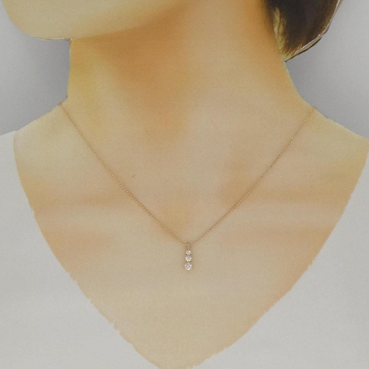 K10PG ダイヤモンド ネックレス 0.18CT