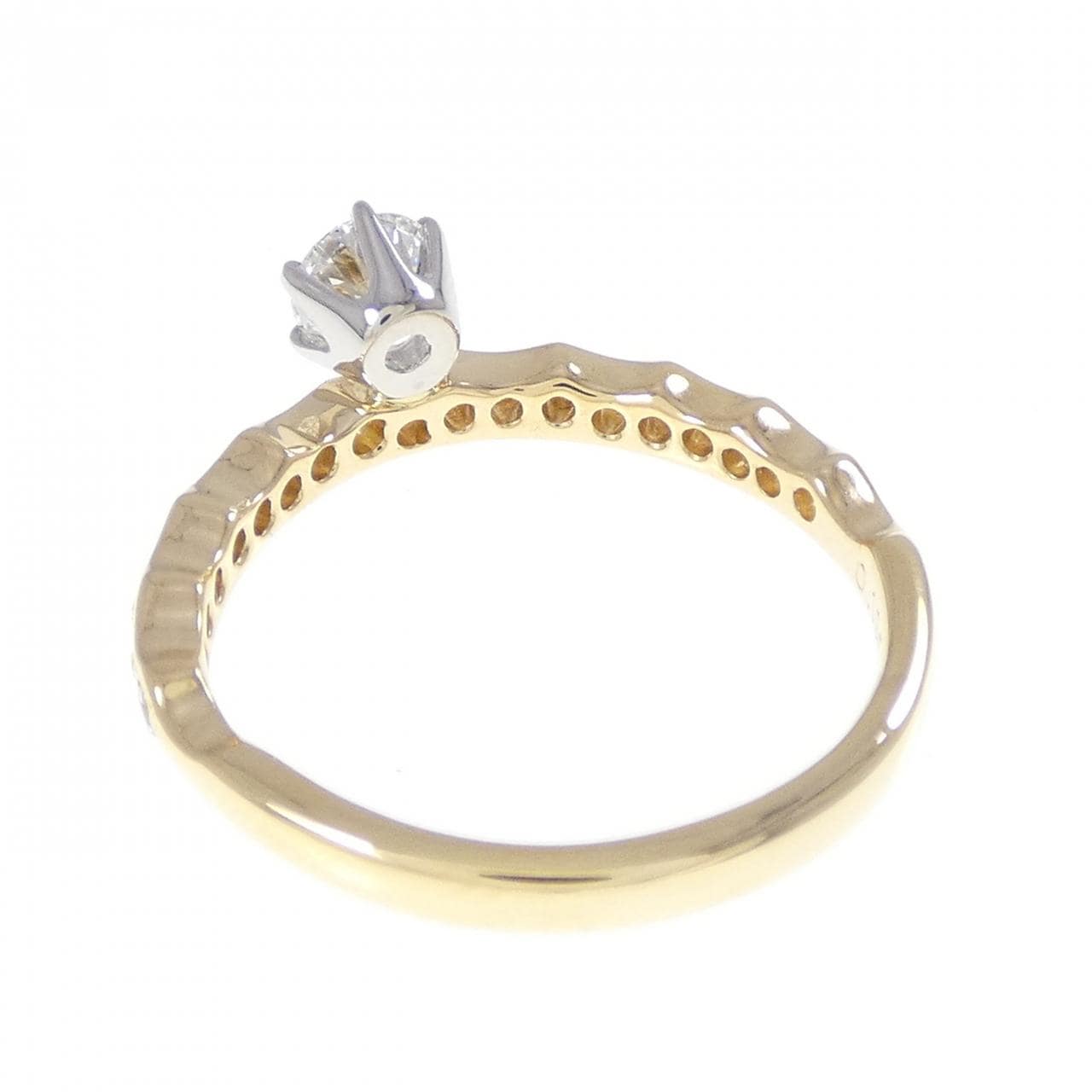 K18YG/K18WG ダイヤモンド リング 0.328CT E VS2 3EXT