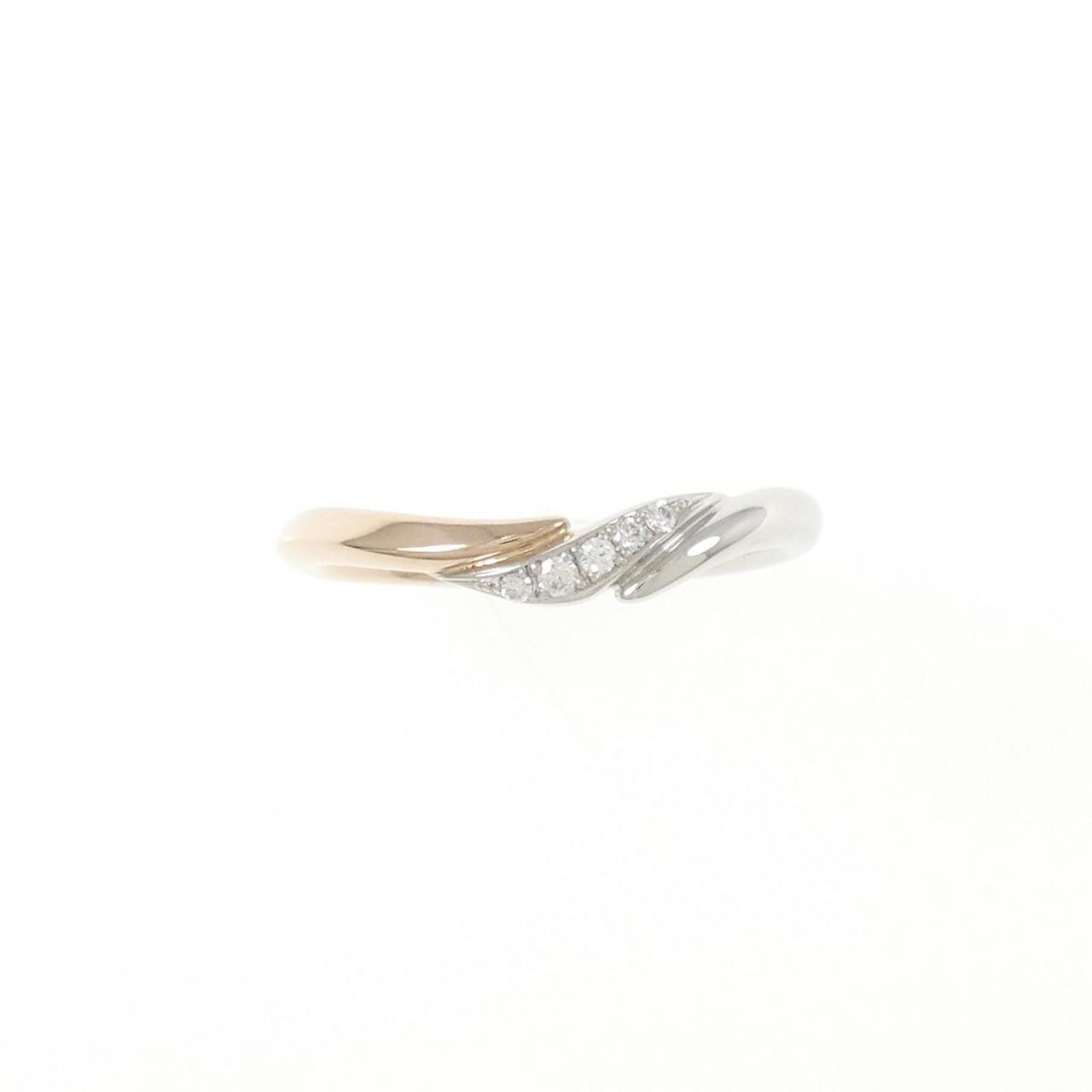 PT950/K18PG ダイヤモンド リング 0.034CT